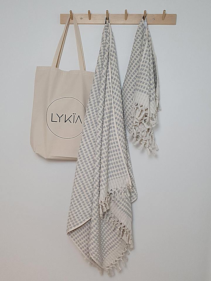 Håndklæder i bomuld fra Lykïa · farve grå · produceret i Tyrkiet · Niedziella & Friends (6968867487898)